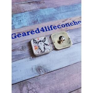 Unique mule conchos, diy belt accessories, leather hardware, Mule lover gifts
